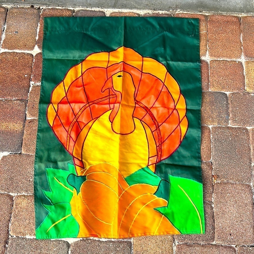Outdoor decorative flag Thanksgiving turkey